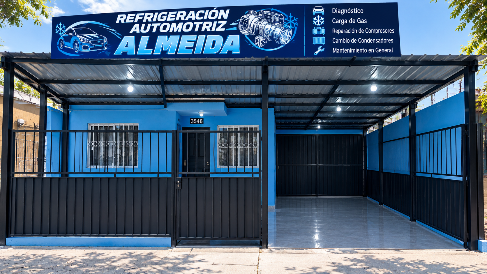 Fachada de Refrigeración Automotriz Almeida en Calle Fortunato Vega 3546
